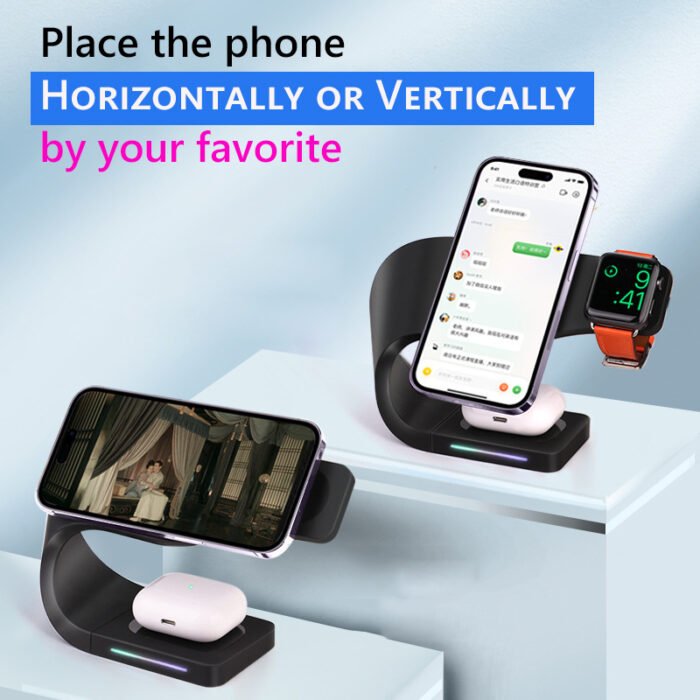 4in1 Fast Charging 15W Magnetic Wireless Charger - Image 2