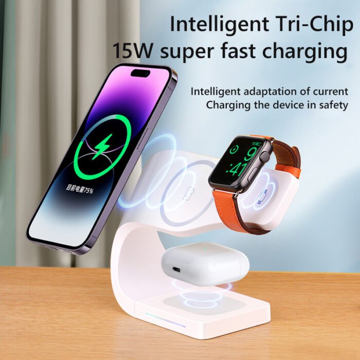 4in1 Fast Charging 15W Magnetic Wireless Charger - Image 3