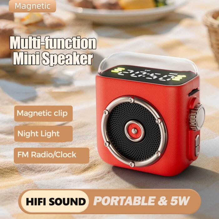 Alarm Clock Magnetic Wireless Bluetooth Speaker - Image 2