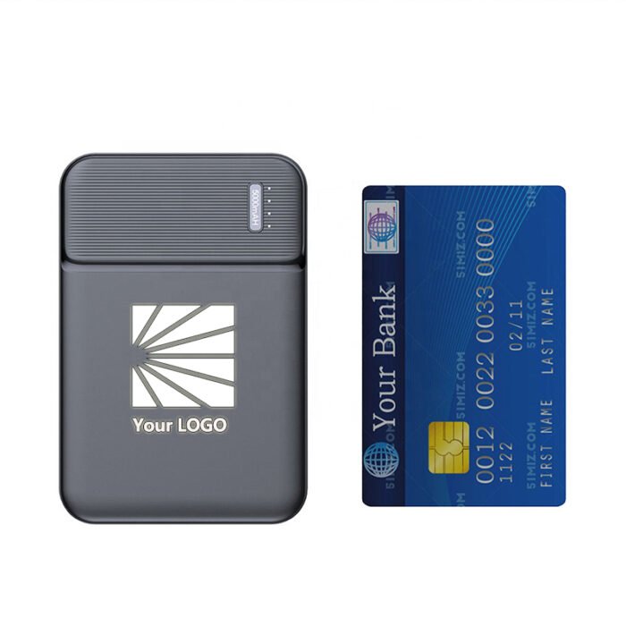 Promotional logo light on ultra slim power banks