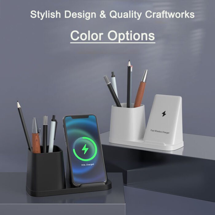 Multi-function 15W Wirelss Charger Pen Holder - Image 2