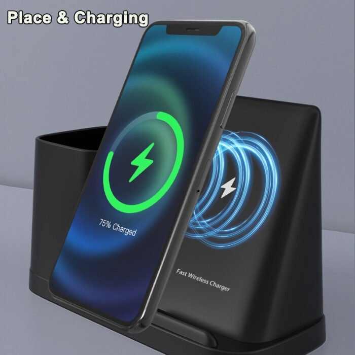 Multi-function 15W Wirelss Charger Pen Holder - Image 4