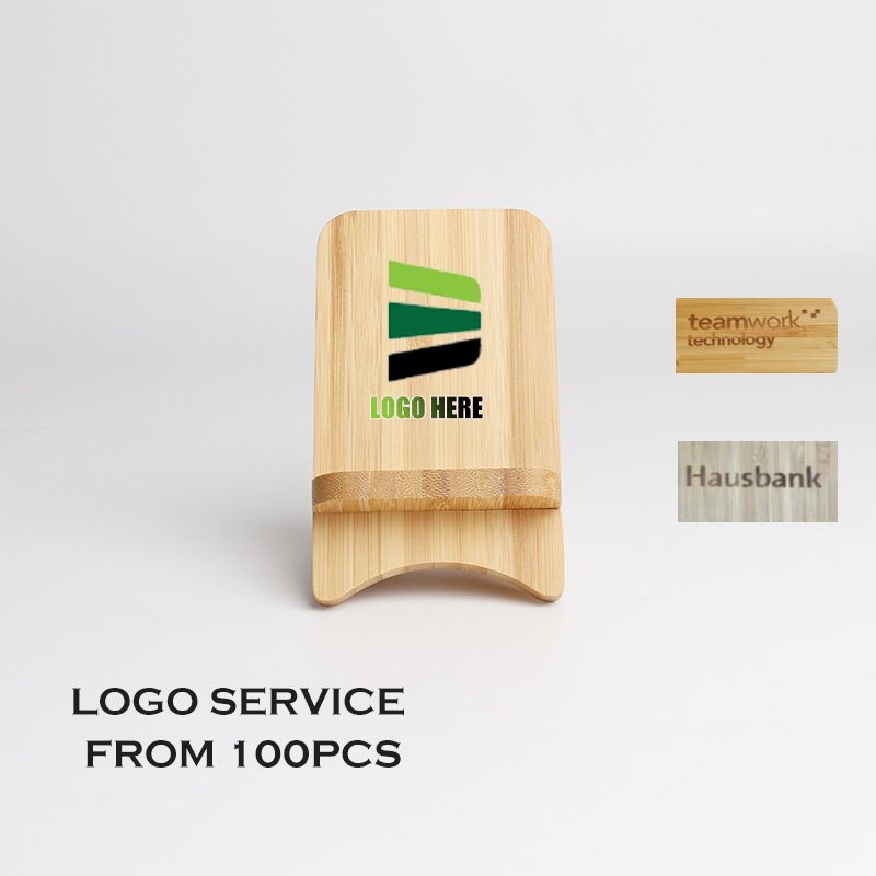 removable bamboo wireless charger stand - Image 3