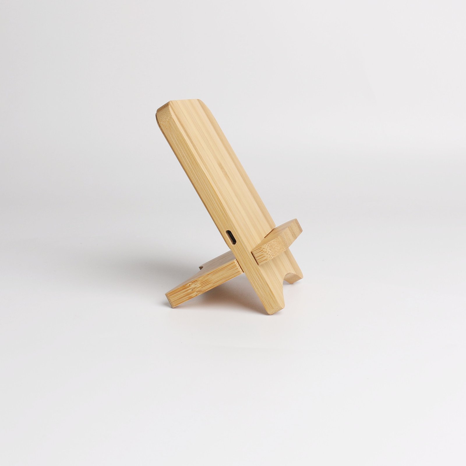 removable bamboo wireless charger stand - Image 4