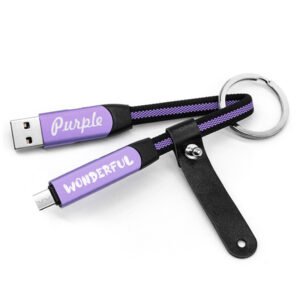 Multiple Color 6in1 Duarable Alloy USB Cable Keychain